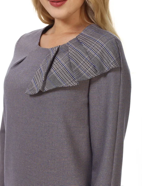 ruches tasarım yakın ph ile damalı resmi elbise parçası