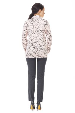 genç kafkas iş kadını yönetici rahat bombacı poz