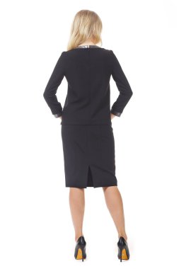 sarışın iş kadını yönetici resmi resmi siyah d poz