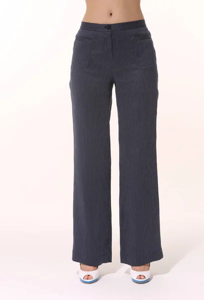 Pantaloni Formali Gambe Modello Close Foto Isolata Bianco Foto Alta — Foto Stock