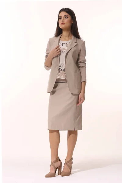 Indian Business Woman Executive Posing Official Suit Full Body Photo — Stock Photo, Image