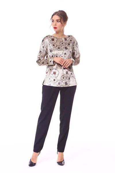 Biznes Kobieta Oficjalnej Oficjalnej Odzieży Spodnie Garnitur Wysokie Obcasy Buty — Zdjęcie stockowe