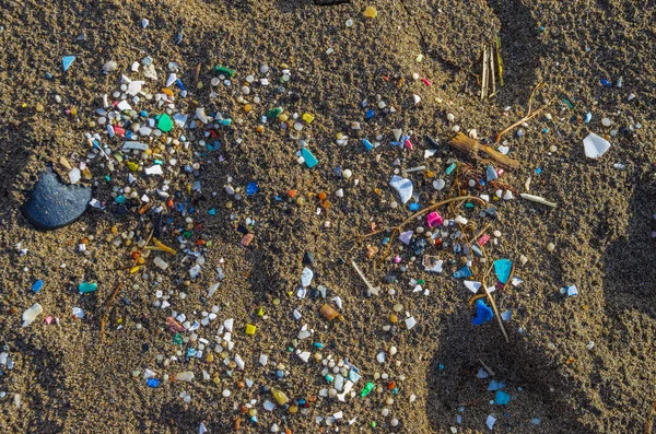 Mikro plastikplaj kum karışık — Stok fotoğraf