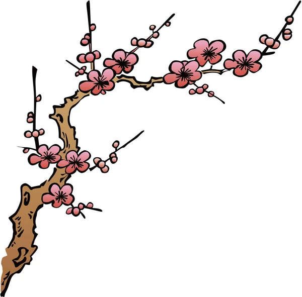 Ukiyo-e δαμάσκηνο δέντρο Ume — Φωτογραφία Αρχείου
