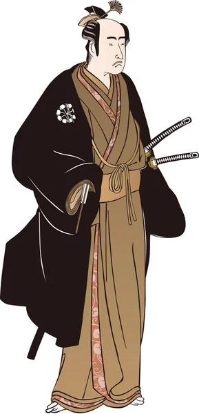 Ukiyo-e Samurai 18 — Archivo Imágenes Vectoriales