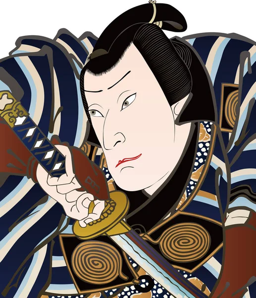 Ukiyoe aktor kabuki 56 — Wektor stockowy