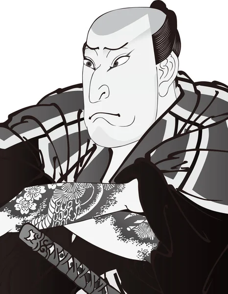 Actor 58 de Ukiyo-e Kabuki — Vector de stock