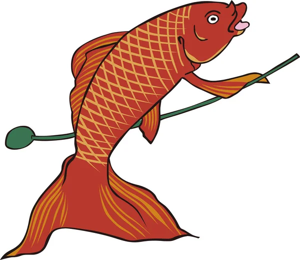 Ukiyo-e Goldfisch 7 — Stockvektor