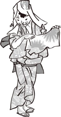 Ukiyo-e Yokai 28 Siyah-Beyaz