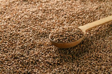 Tahta kaşıkta karabuğday