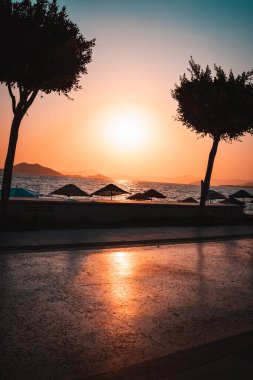 Mallorca plajında gün batımı