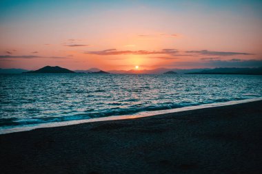 beautiful sunset in the sea. nature background