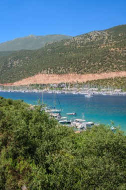 Beton Adası Körfezi manzaralı, Yunanistan.