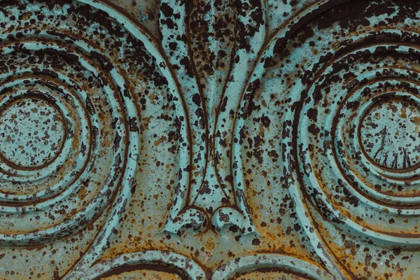 Old rusty blue orange metal pattern