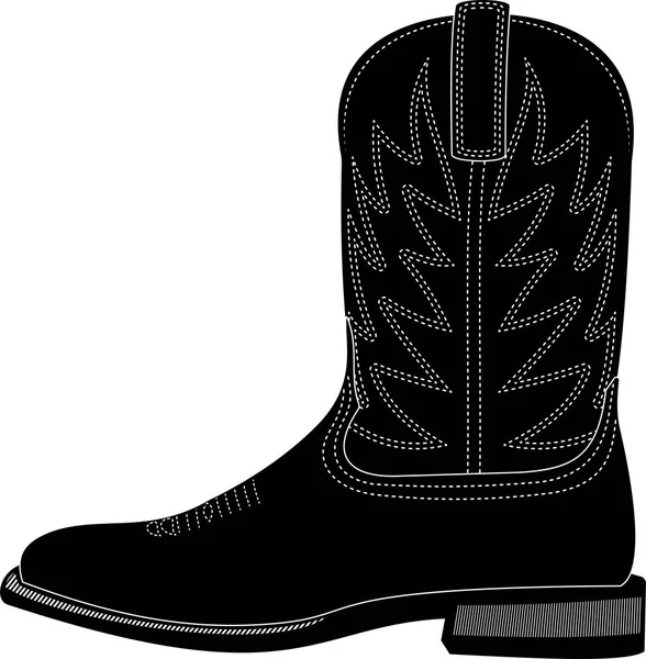 Cowboy Boot Isolated White Background Boot Vector — Stock Vector