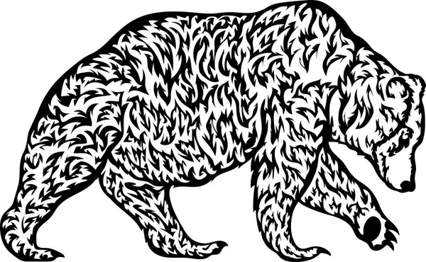 Bärenkopf Karikatur Bärenmaskottchen Shirt Design Für Wildtiere Vektor — Stockvektor
