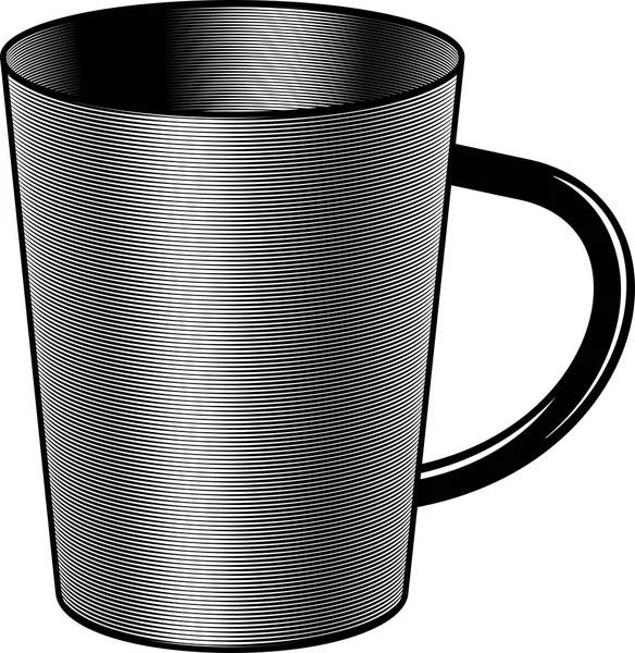 Taça Aço Caneca Vector Copo Metal Isolado Fundo Branco — Vetor de Stock