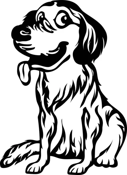 Funny Dog Vector Illustration — Stock Vector