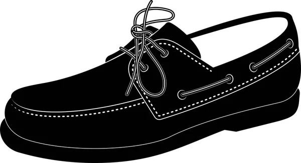 メンズ黒靴 ベクターイラスト — ストックベクタ