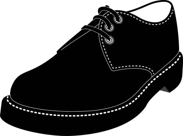 Männer Black Shoes Vektor Illustration — Stockvektor