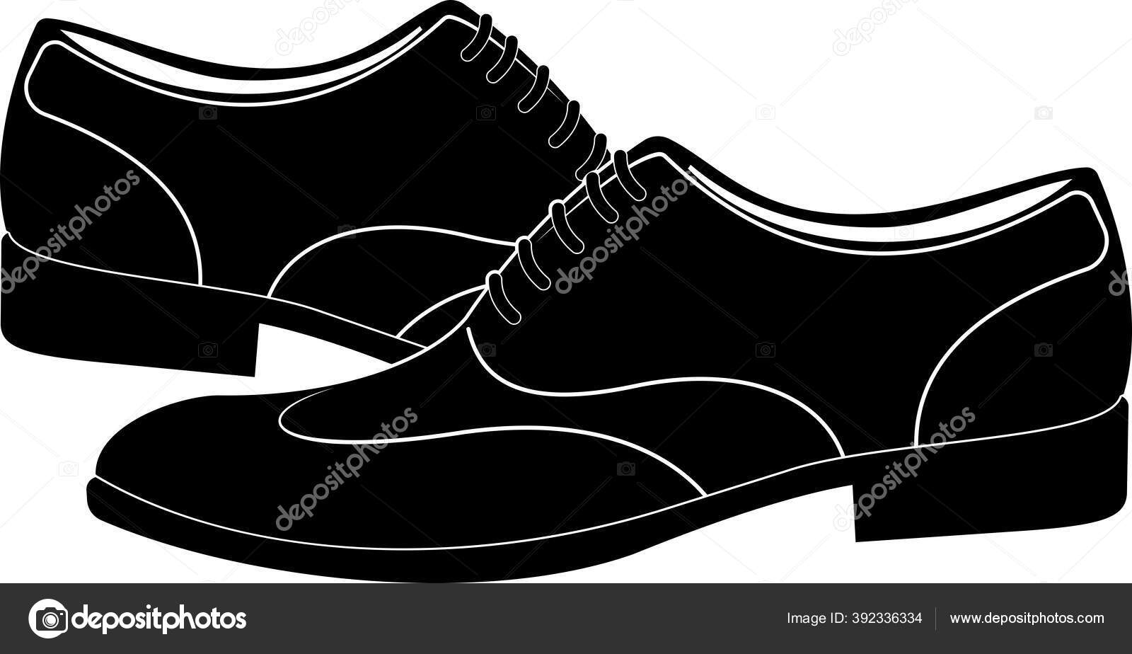 Dress Shoe Clipart Black And White