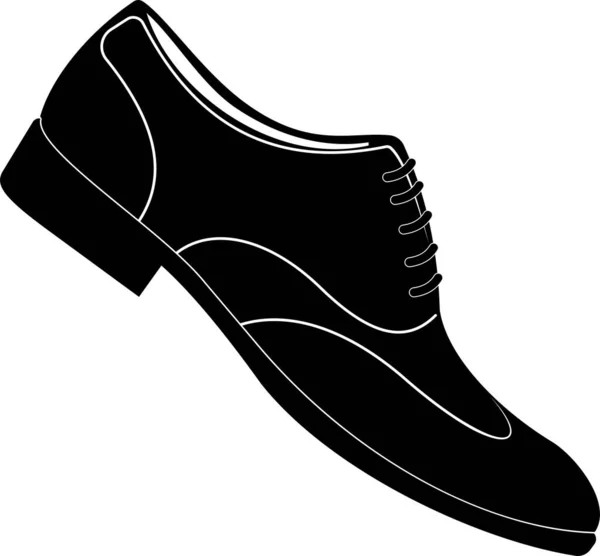 Sapato Couro Clássico Masculino Logotipo Sapatos Fundo Transparente Ilustração Vetorial — Vetor de Stock