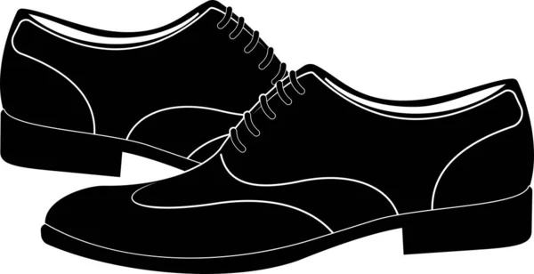 Chaussure Classique Cuir Pour Homme Logo Chaussures Fond Transparent Illustration — Image vectorielle