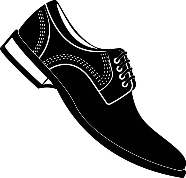 メンズクラシックレザーシューズ 靴のロゴ 背景は透明だ ベクターイラスト — ストックベクタ