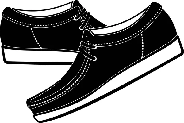 Men Classic Leather Shoe Shoes Logo Transparent Background Vector Illustration — Stock Vector