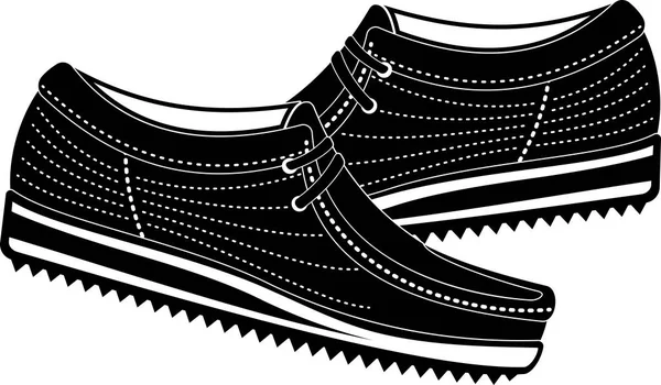 Der Klassische Lederschuh Für Männer Schuhe Logo Transparenter Hintergrund Vektorillustration — Stockvektor