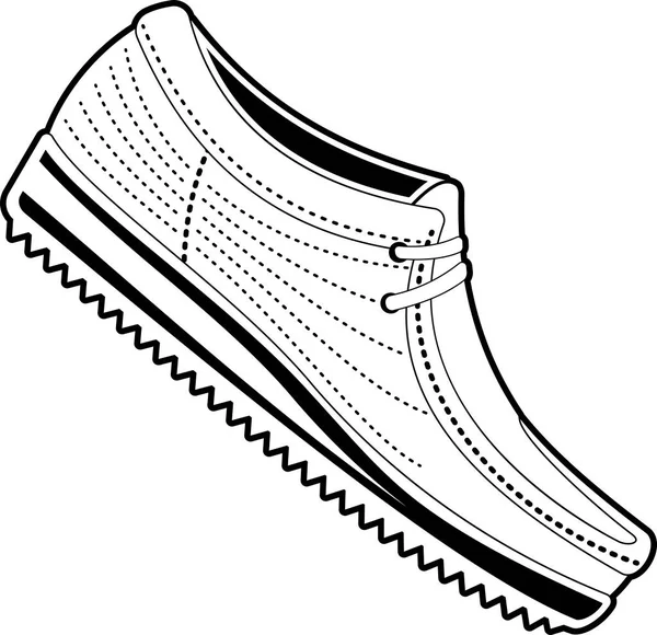 Klasyczny Męski Skórzany Logo Butów Przejrzyste Tło Ilustracja Wektora — Wektor stockowy