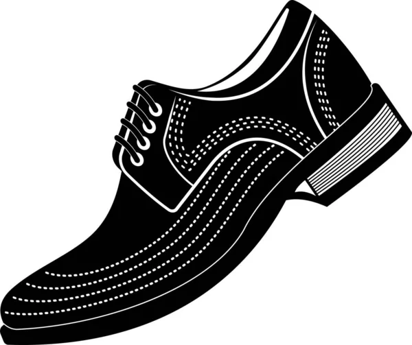 Erkek Klasik Deri Ayakkabısı Ayakkabı Logosu Şeffaf Arka Plan Vektör — Stok Vektör
