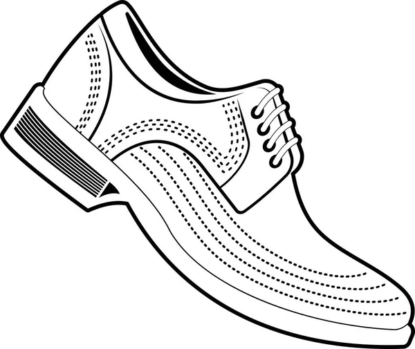 Chaussure Classique Cuir Pour Homme Logo Chaussures Fond Transparent Illustration — Image vectorielle