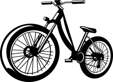 Bisiklet izole edilmiş ve tek renkli. Vektör illüstrasyonu.