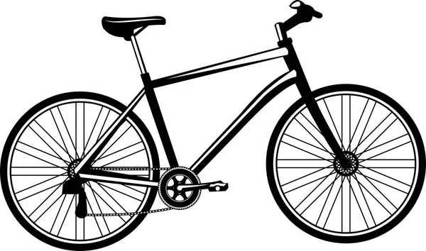 Ποδήλατο Απομονωμένο Και Μονόχρωμο Εικονογράφηση Διανύσματος — Διανυσματικό Αρχείο
