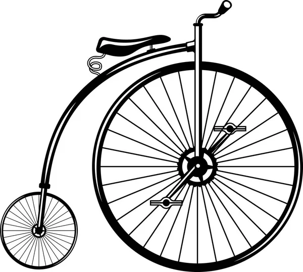 Bicicletta Isolata Monocromatica Illustrazione Vettoriale — Vettoriale Stock