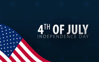 Dört Temmuz. 4 Temmuz. ABD Bağımsızlık günü. Vektör çizim.