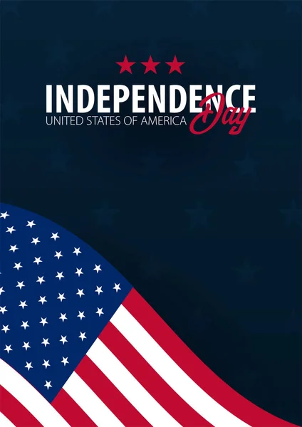 Poster of Fourth of July. 4th of July. Independence Day of the USA. Vector illustration. — Stock Vector