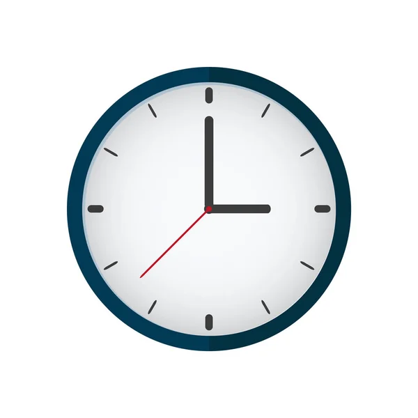 Icono de reloj plano. Ilustración vectorial . — Vector de stock