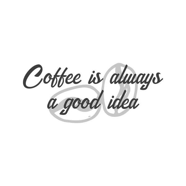Citation tasse à café typographie avec élément doodle dessiner à la main sur le fond . — Image vectorielle