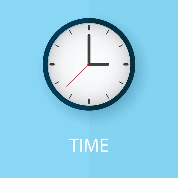 Icono de reloj plano, temporizador en el fondo de color. Ilustración vectorial . — Vector de stock