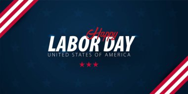 İşçi Bayramı satış promosyon, reklam, poster, afiş, Amerikan bayrağı ile şablonu. Amerikan İşçi Bayramı duvar kağıdı. Fiş indirim