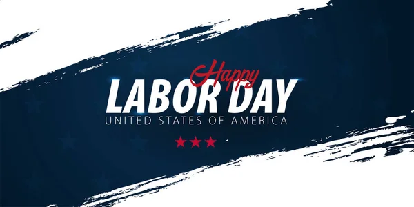 Labor Day sale promotion, advertising, poster, banner, template with American flag. American labor day wallpaper. Voucher discount — Stock Vector