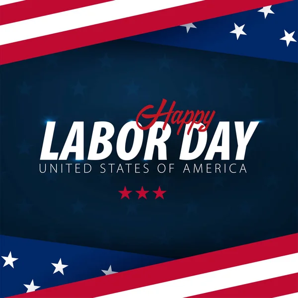Promotion, Werbung, Plakat, Banner, Vorlage mit amerikanischer Flagge. American Labor Day Tapete. Gutscheinrabatt — Stockvektor