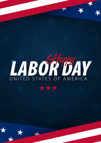 Promotion, Werbung, Plakat, Banner, Vorlage mit amerikanischer Flagge. American Labor Day Tapete. Gutscheinrabatt — Stockvektor