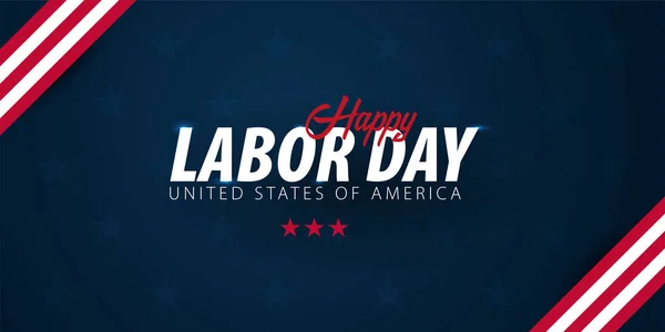 Promotion, Werbung, Plakat, Banner, Vorlage mit amerikanischer Flagge. American Labor Day Tapete. Gutscheinrabatt — Stockvektor