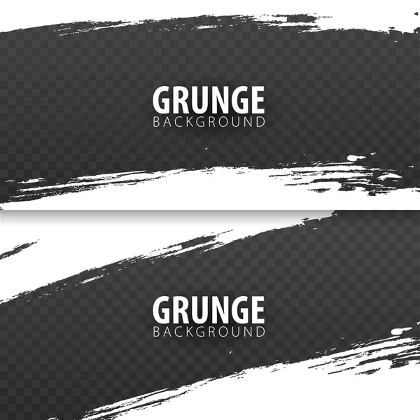 Grunge aislado blanco sobre fondo transparente oscuro. Ilustración vectorial . — Vector de stock