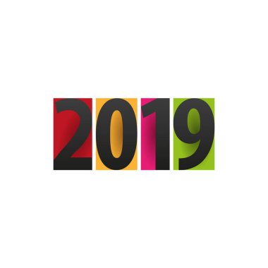 2019 mutlu yeni yıl arka plan mevsimlik el ilanları ve tebrik kartı veya Noel temalı davetler için.