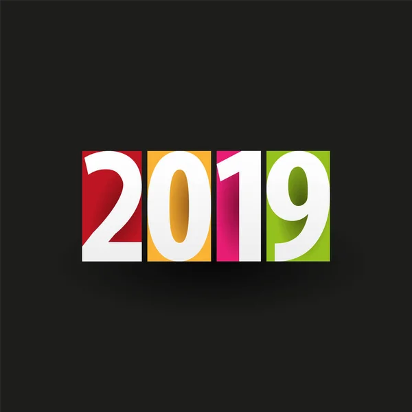 Antecedentes de feliz año nuevo 2019 para sus folletos de temporada e invitaciones temáticas de Navidad . — Vector de stock