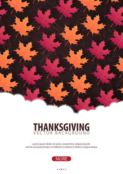 Fondo de otoño con hojas. Para la venta de compras, póster promocional y folleto marco, banner web. Plantilla ilustrativa vectorial . — Vector de stock